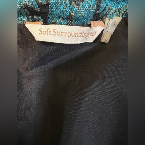 Soft Surroundings Karli Kimono Peacock Patchwork Jacket Cardigan Size Large - Picture 2 of 5